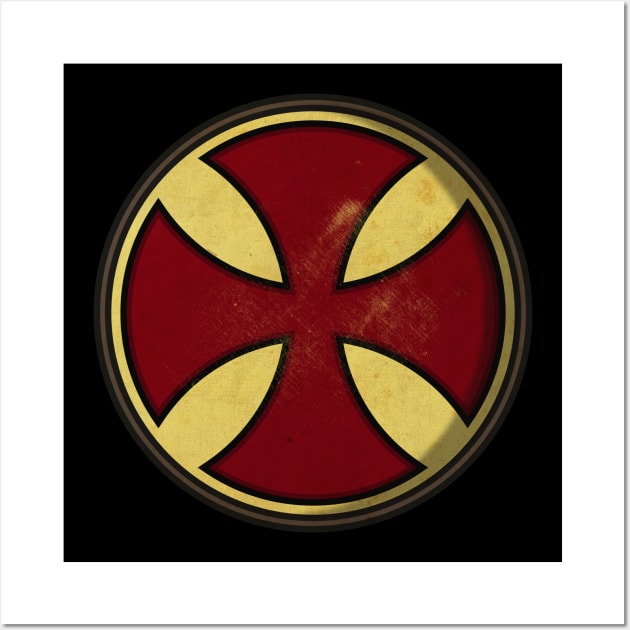 Templar Knight Shield Wall Art by CTShirts